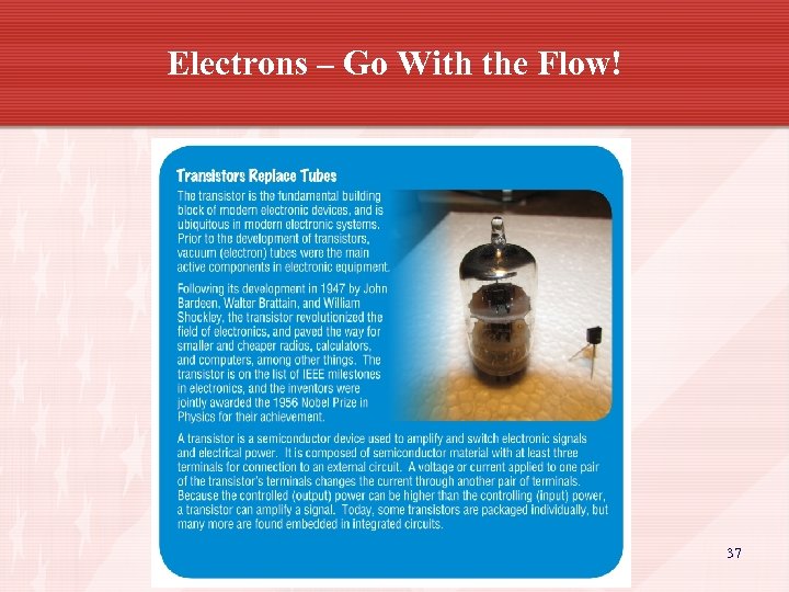Electrons – Go With the Flow! 37 