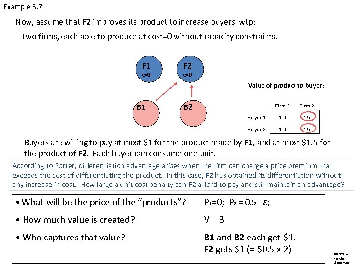 Example 3. 7 Now, assume that F 2 improves its product to increase buyers’