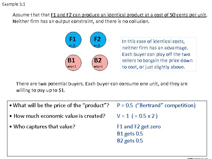 Example 3. 1 Assume that F 1 and F 2 can produce an identical