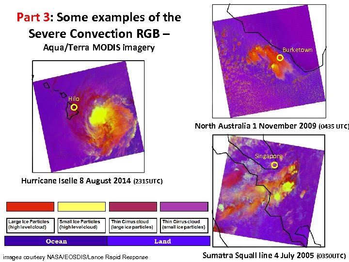 Part 3: Some examples of the Severe Convection RGB – Aqua/Terra MODIS imagery Burketown