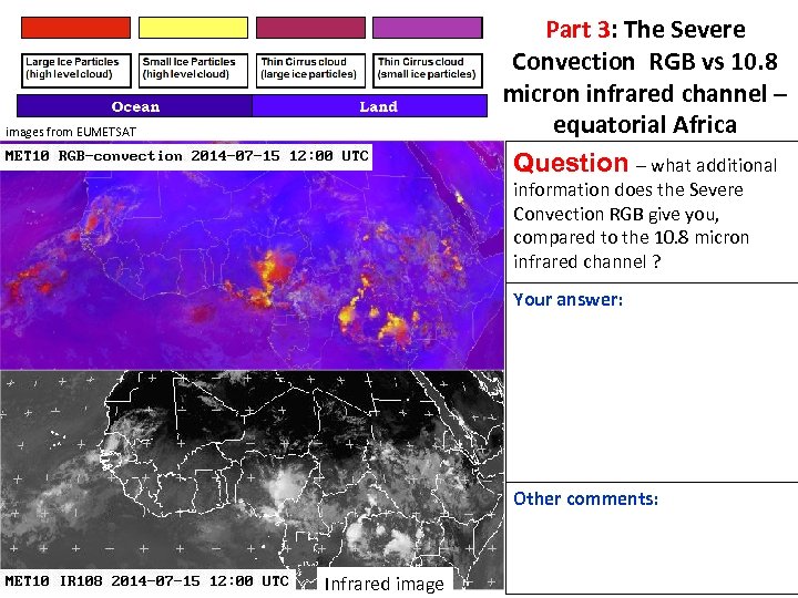 Part 3: The Severe Convection RGB vs 10. 8 micron infrared channel – equatorial
