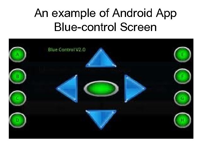 An example of Android App Blue-control Screen 