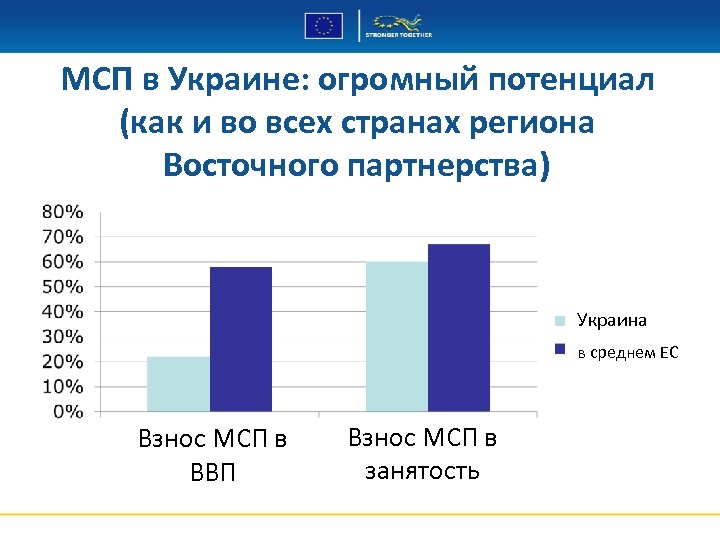 МСП в Украине: огромный потенциал (как и во всех странах региона Восточного партнерства) Украина