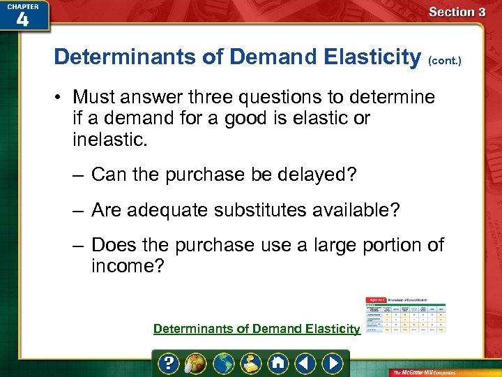 Determinants of Demand Elasticity (cont. ) • Must answer three questions to determine if