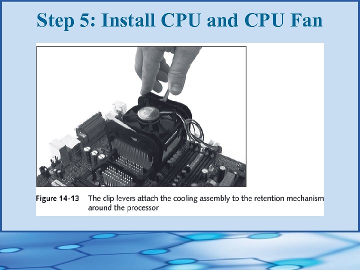 Step 5: Install CPU and CPU Fan 