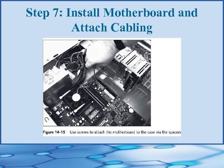 Step 7: Install Motherboard and Attach Cabling 