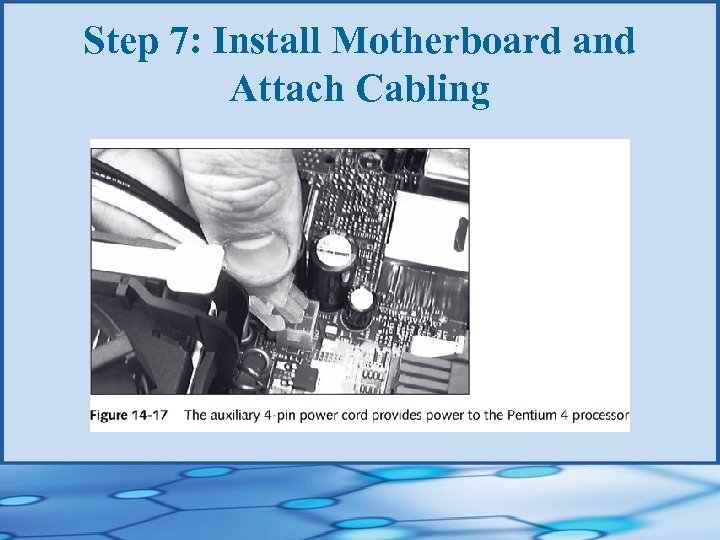 Step 7: Install Motherboard and Attach Cabling 