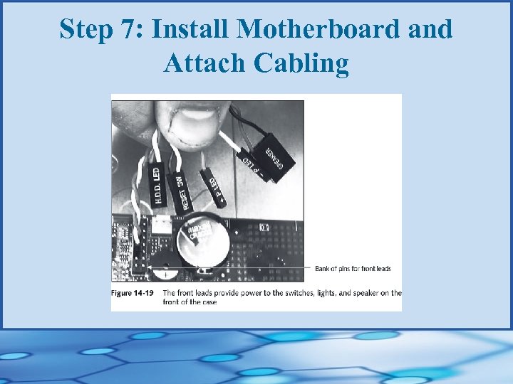 Step 7: Install Motherboard and Attach Cabling 