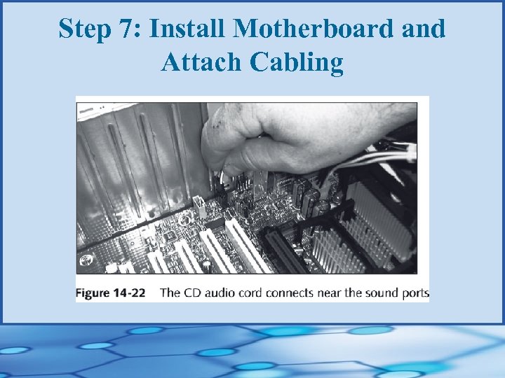 Step 7: Install Motherboard and Attach Cabling 
