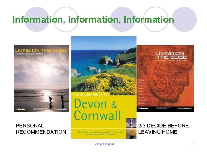 Information, Information PERSONAL RECOMMENDATION 2/3 DECIDE BEFORE LEAVING HOME Perfect Moment 20 
