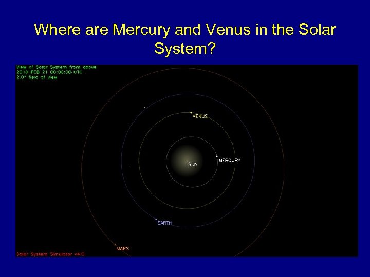 Where are Mercury and Venus in the Solar System? 