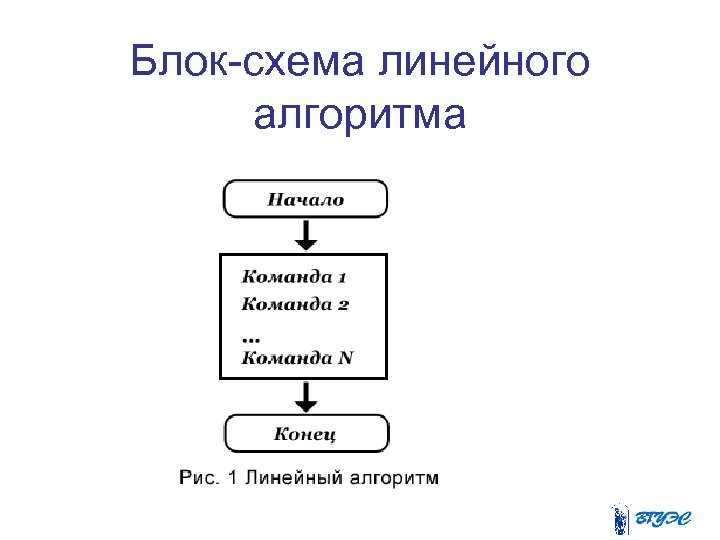 Что такое линейный алгоритм как выглядит блок схема линейного алгоритма