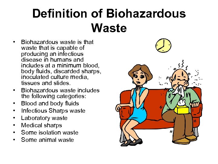 Definition of Biohazardous Waste • Biohazardous waste is that waste that is capable of