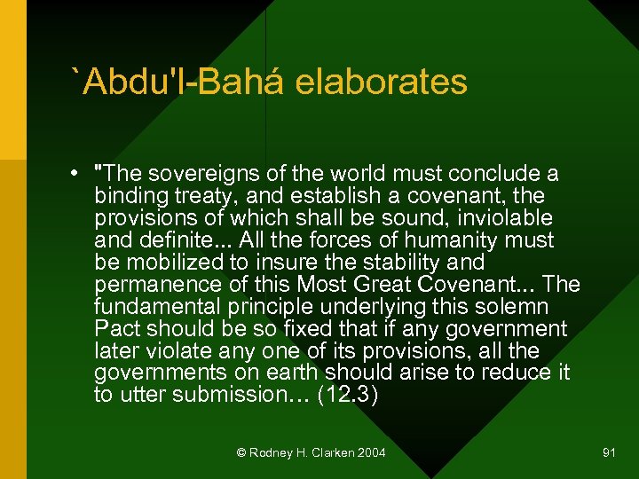 `Abdu'l-Bahá elaborates • 