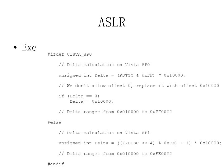 ASLR • Exe 