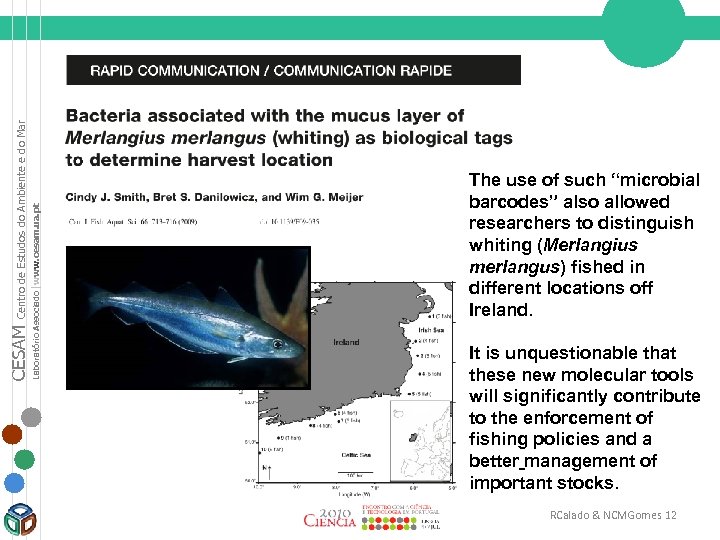 Centro de Estudos do Ambiente e do Mar Laboratório Associado |www. cesam. ua. pt