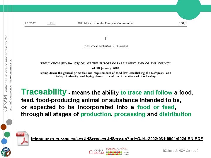 Centro de Estudos do Ambiente e do Mar Laboratório Associado |www. cesam. ua. pt