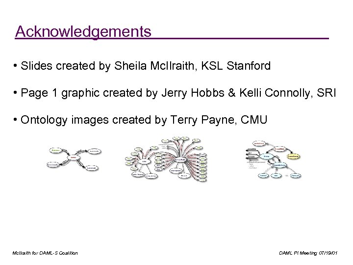Acknowledgements • Slides created by Sheila Mc. Ilraith, KSL Stanford • Page 1 graphic