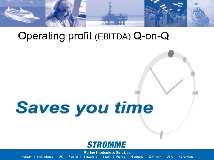 Operating profit (EBITDA) Q-on-Q Marine Products & Services Norway | Netherlands | UK |
