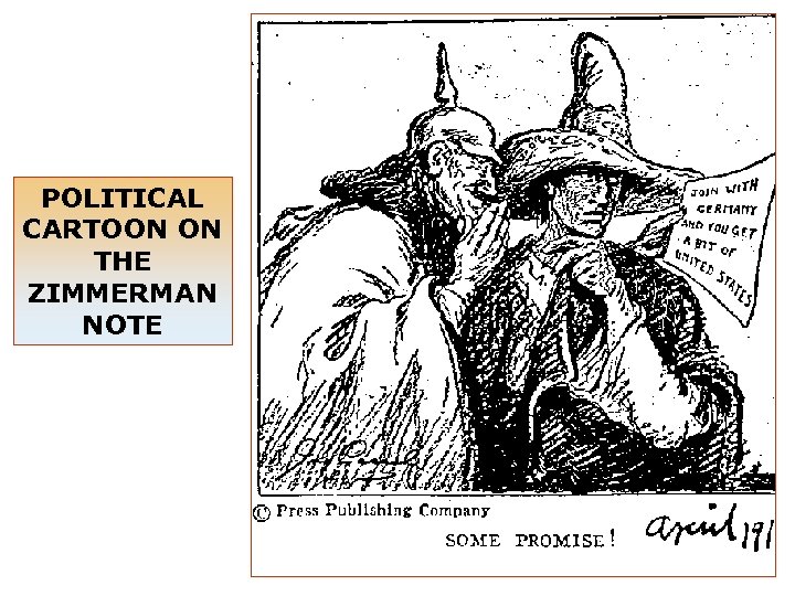 POLITICAL CARTOON ON THE ZIMMERMAN NOTE 