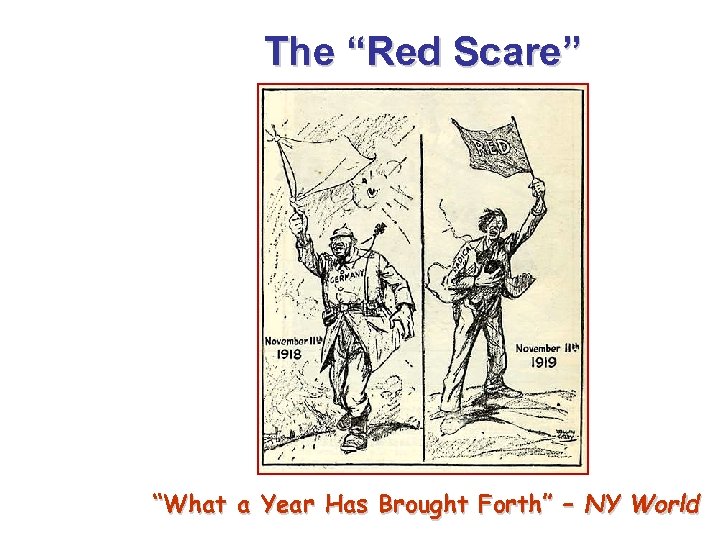 The “Red Scare” “What a Year Has Brought Forth” – NY World 