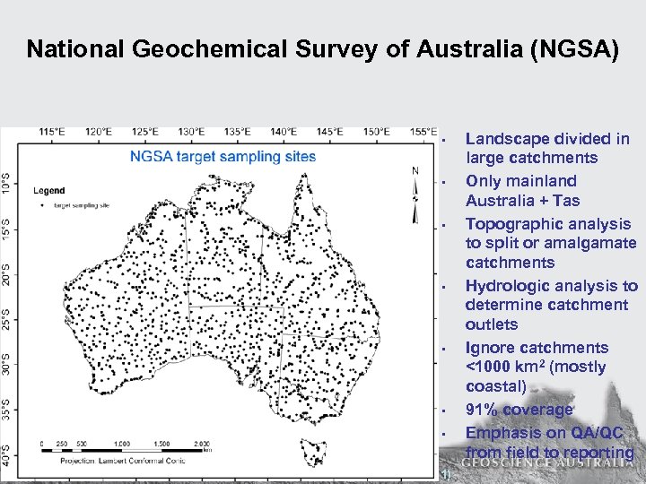 National Geochemical Survey of Australia (NGSA) • • Geochemical Atlas of Cyprus Symposium (Lefkosia,