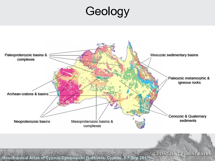 Geology Geochemical Atlas of Cyprus Symposium (Lefkosia, Cyprus, 5 -7 Sep 2011) 