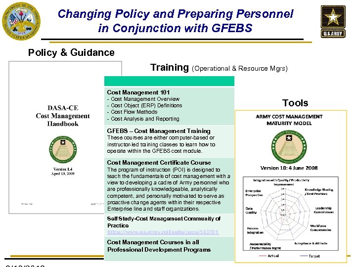 Changing Policy and Preparing Personnel in Conjunction with GFEBS Policy & Guidance Training (Operational
