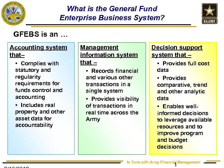 What is the General Fund Enterprise Business System? GFEBS is an … Accounting system