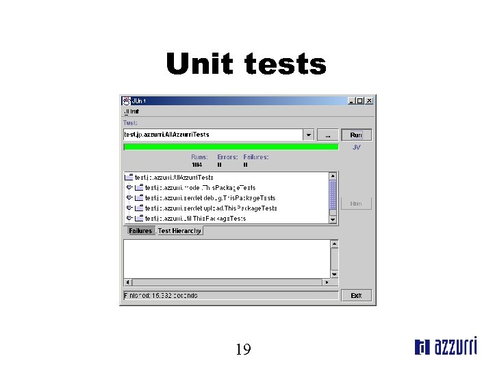 Unit tests 19 