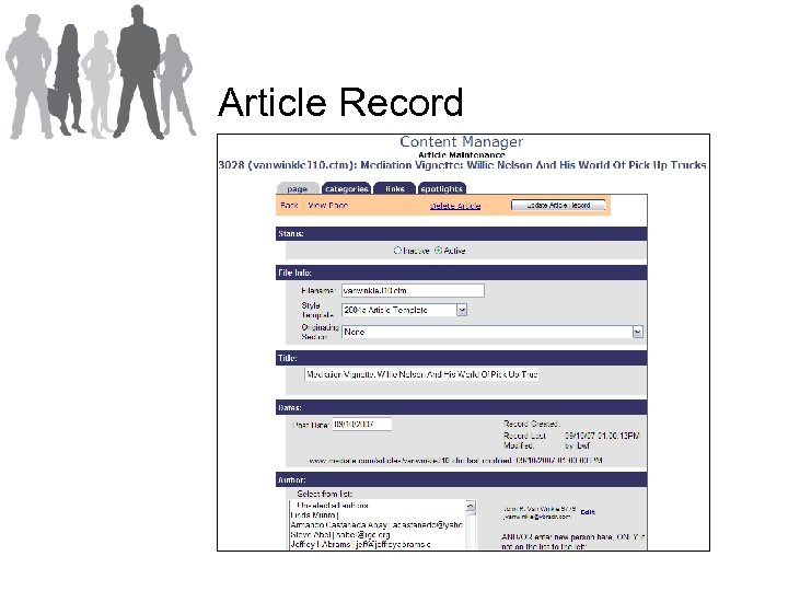 Article Record 