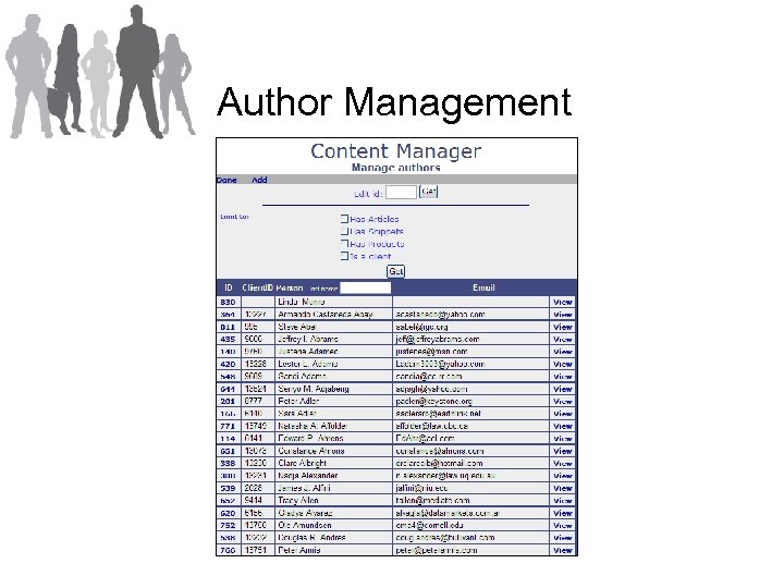 Author Management 