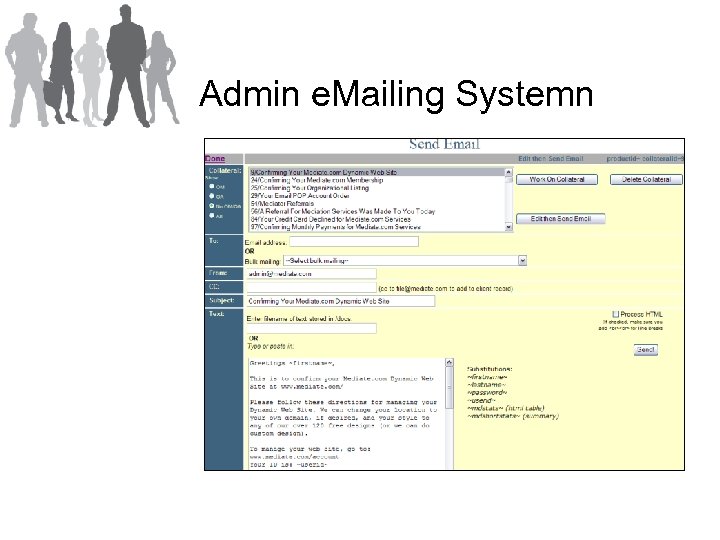 Admin e. Mailing Systemn 