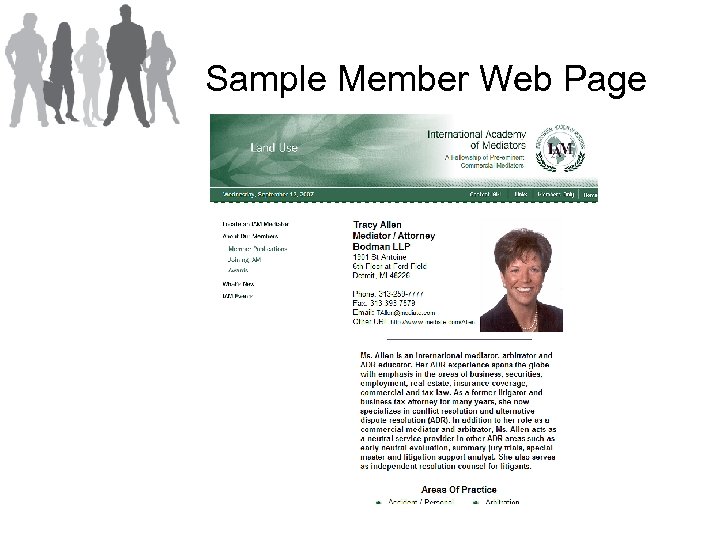 Sample Member Web Page 
