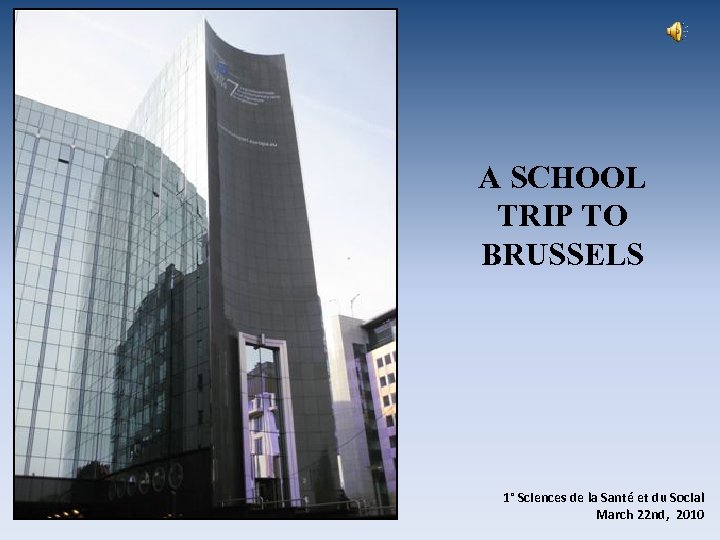 A SCHOOL TRIP TO BRUSSELS 1° Sciences de la Santé et du Social March