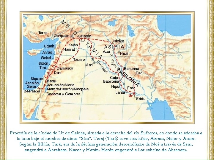 Procedía de la ciudad de Ur de Caldea, situada a la derecha del río
