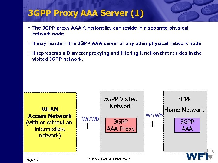 3 GPP Proxy AAA Server (1) • The 3 GPP proxy AAA functionality can