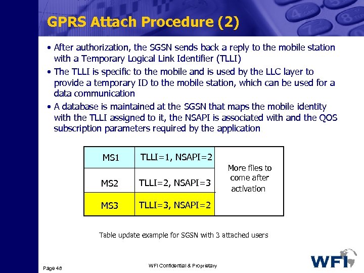 GPRS Attach Procedure (2) • After authorization, the SGSN sends back a reply to