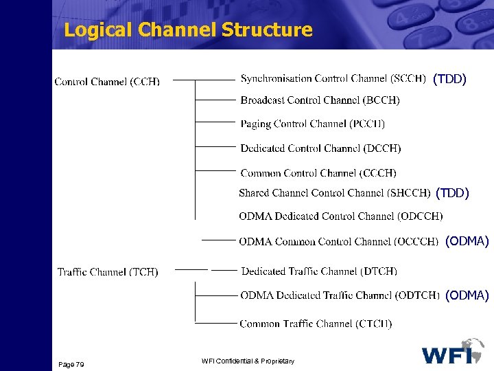 Logical Channel Structure (TDD) (ODMA) Page 79 WFI Confidential & Proprietary 