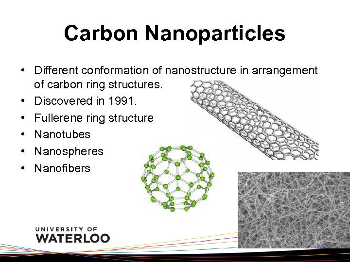 Carbon Nanoparticles • Different conformation of nanostructure in arrangement of carbon ring structures. •