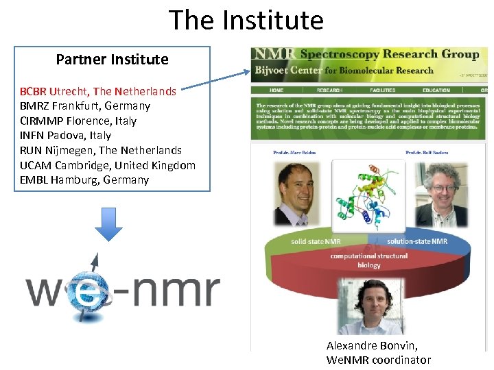 The Institute Partner Institute BCBR Utrecht, The Netherlands BMRZ Frankfurt, Germany CIRMMP Florence, Italy