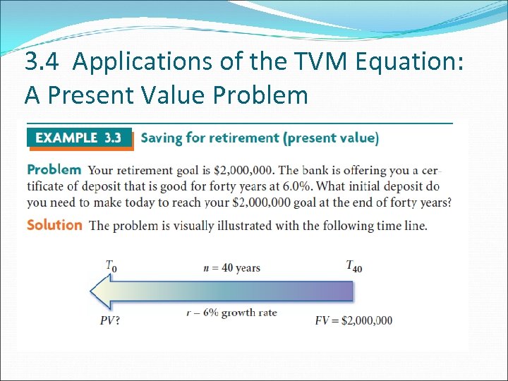3. 4 Applications of the TVM Equation: A Present Value Problem 