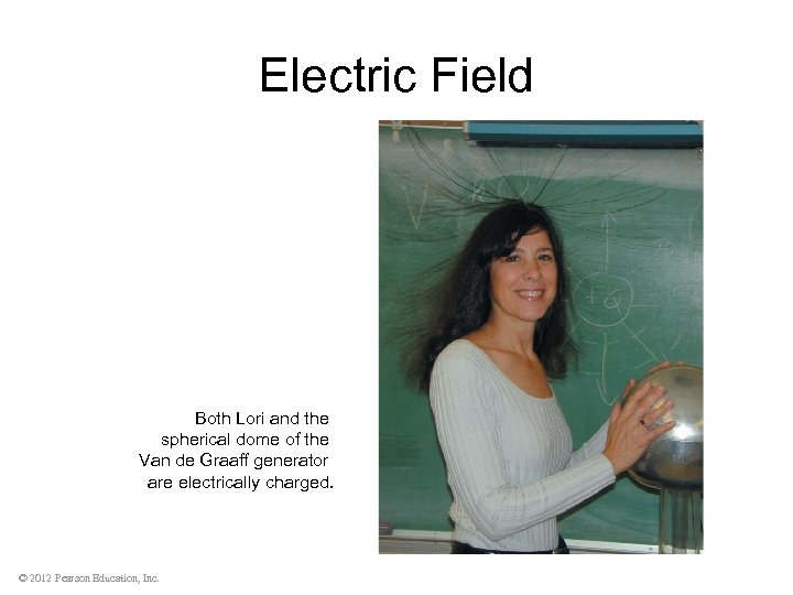 Electric Field Both Lori and the spherical dome of the Van de Graaff generator