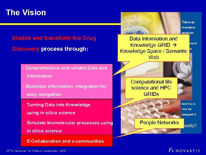 The Vision Enable and transform the Drug Discovery process through: Data Information and Knowledge