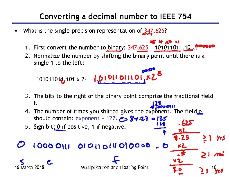 Converting a decimal number to IEEE 754 § What is the single-precision representation of