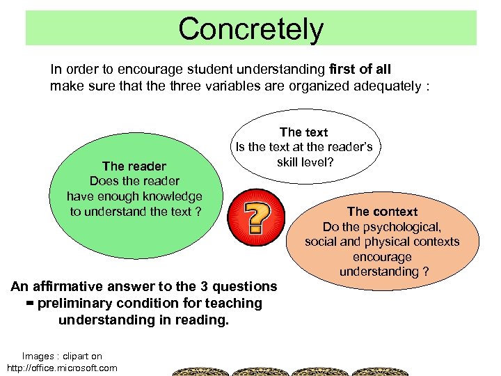 Concretely In order to encourage student understanding first of all make sure that the