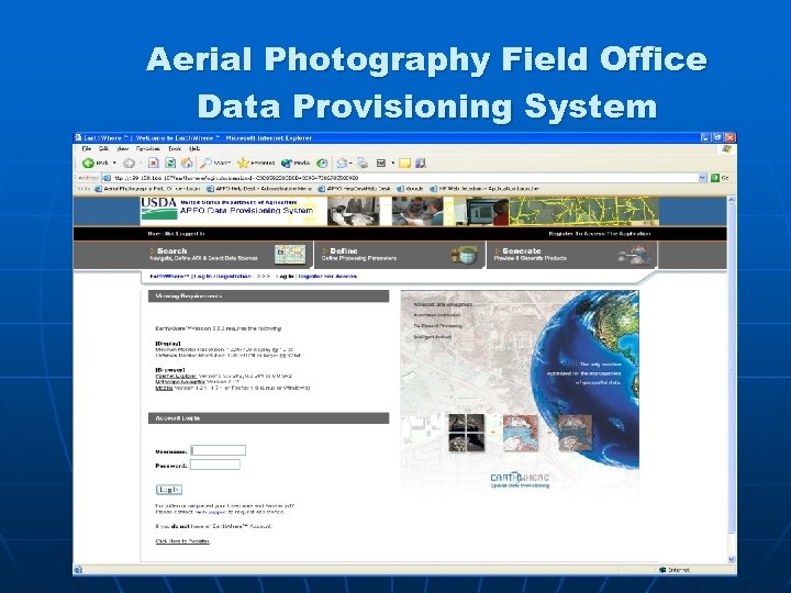 Aerial Photography Field Office Data Provisioning System 