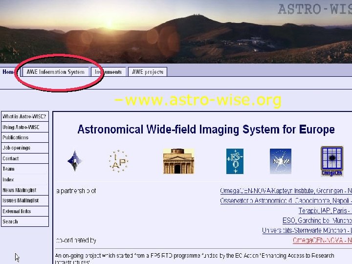 – www. astro-wise. org EURO-VO: GRID and VO 