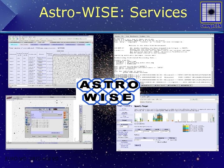 Astro-WISE: Services EURO-VO: GRID and VO 