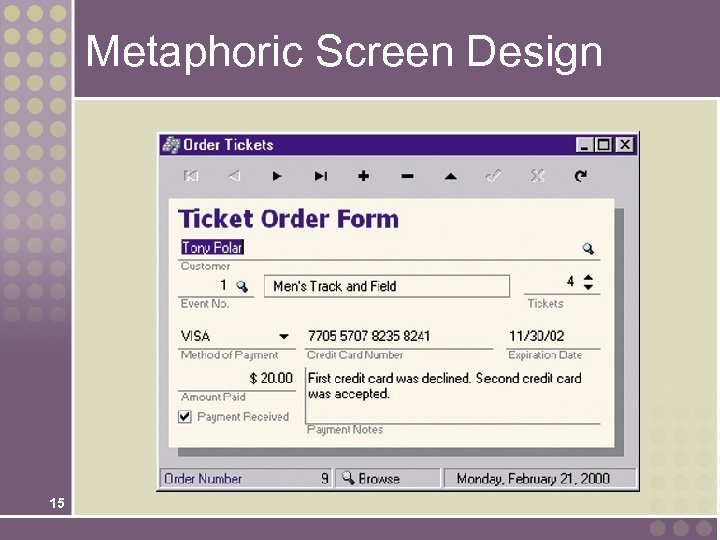 Metaphoric Screen Design 15 